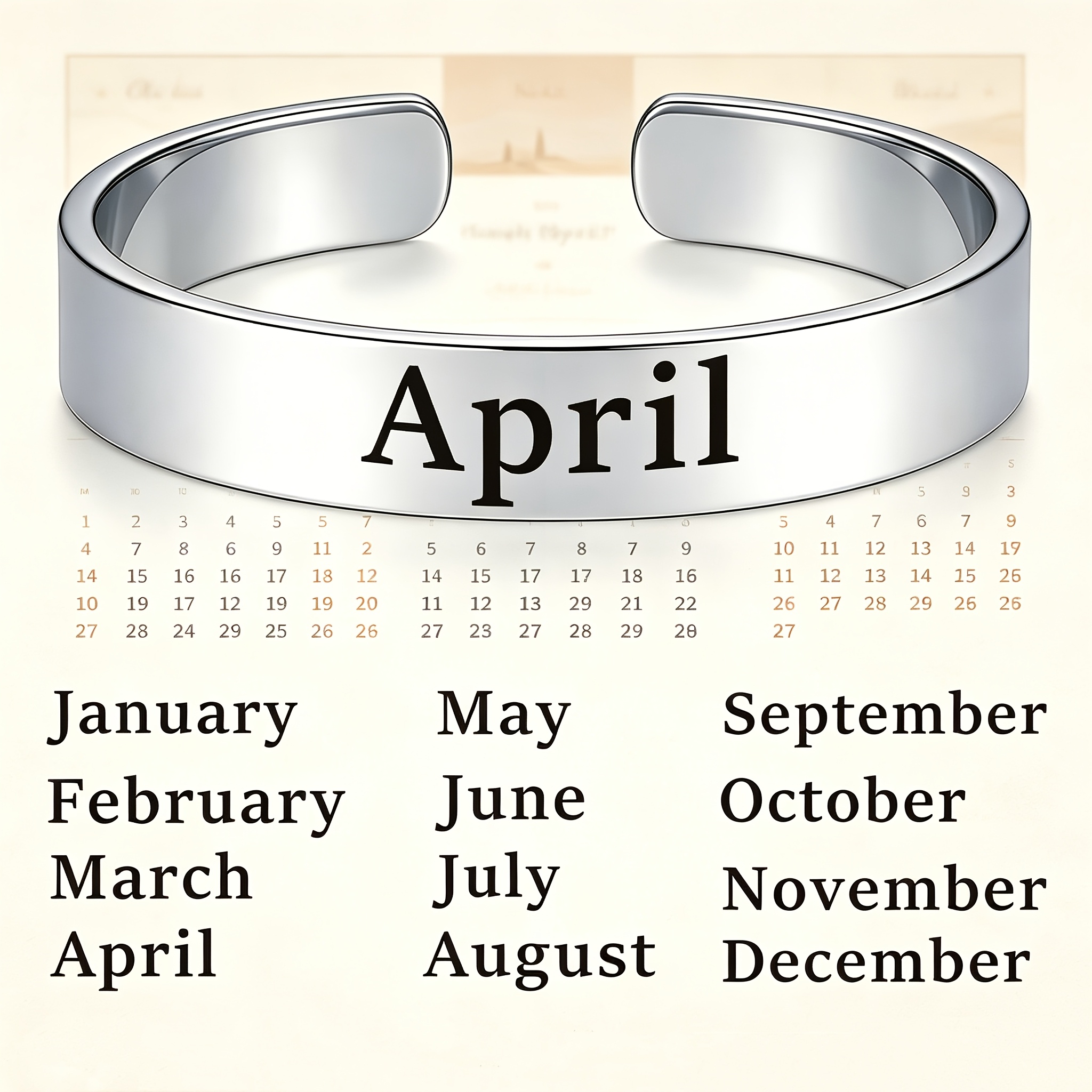 304 Stainless Steel Open Bangle for Special Anniversaries